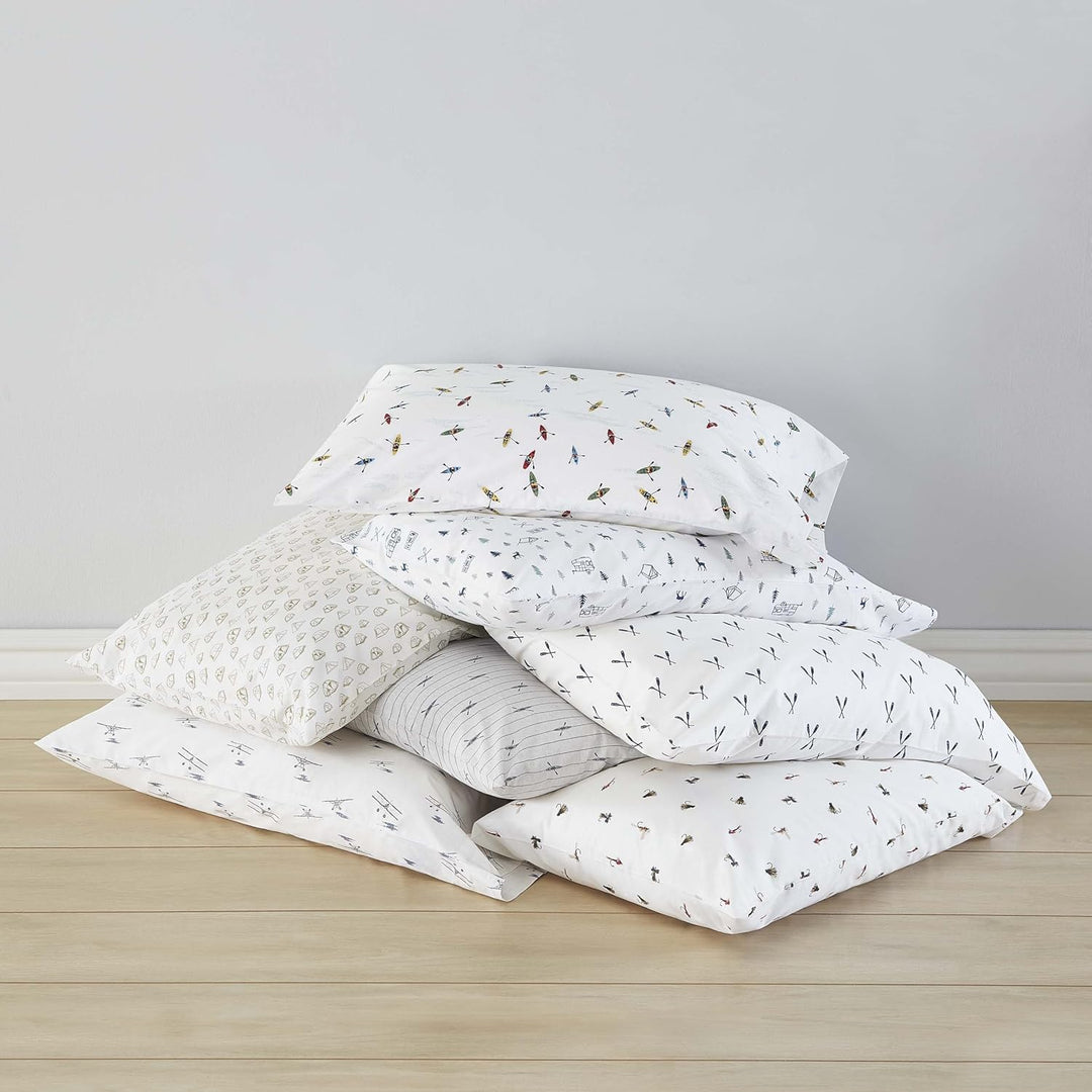 Eddie Bauer Home Sheets Bettwäsche-Set, Baumwoll-Perkal, knackig und cool, stilvolle Heimdekoration,