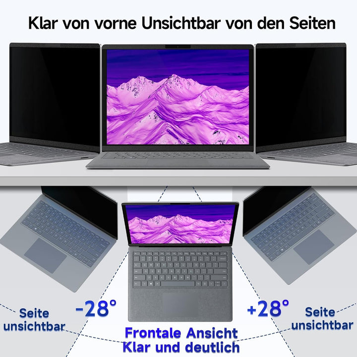IPROKKO Magnetischer Blickschutzfilter für Microsoft Surface Laptop 5/4/3/2/1-15 Zoll, Abnehmbar Bla
