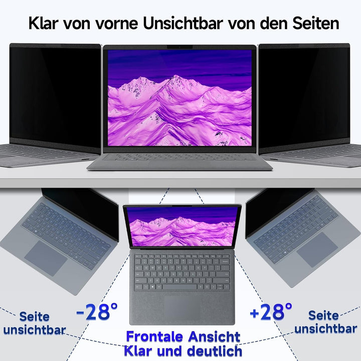 IPROKKO Magnetischer Blickschutzfilter für Microsoft Surface Laptop 14.4 Zoll, Abnehmbar Blaulicht P