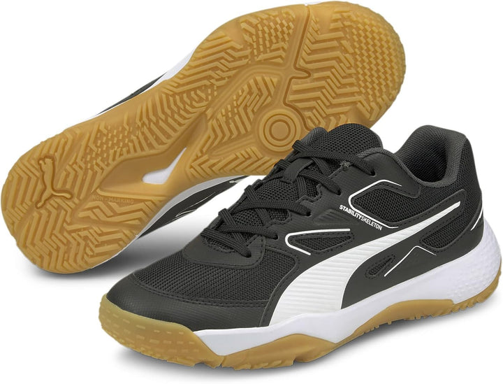 PUMA Unisex Kinder Solarflash Jr Leichtathletik-Schuh, Puma Black Puma White High Risk Red Gum