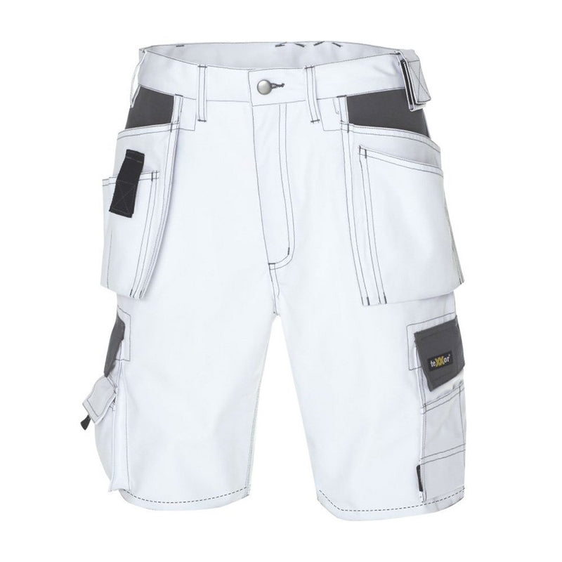 teXXor Canvas Shorts "Bermuda", kurze Arbeits / Berufshose, Grösse 56, weiss / grau, 4344 Weiss/Grau