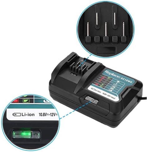 FengWings® 2 Stück BL1021B 10.8/12V 2.0Ah Akku mit DC10WD Ladegerät Kompatibel mit Makita, BL1020B E