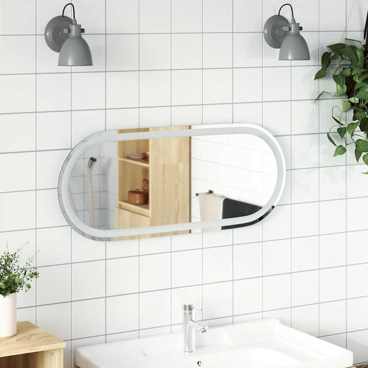 vidaXL LED Badspiegel, Spiegel für Badezimmer, Badezimmerspiegel Wandmontage mit 1 Haken, Wandspiege