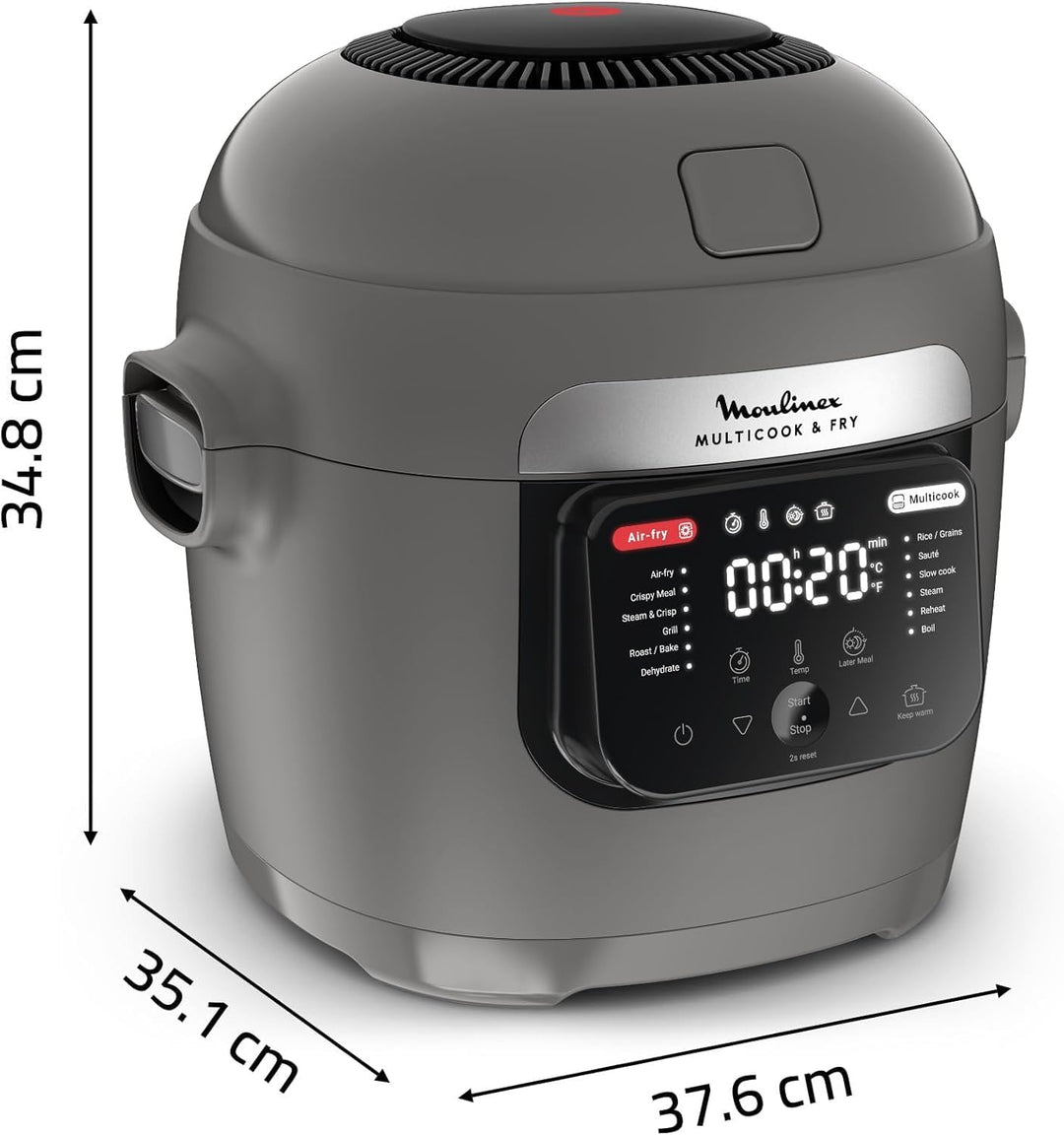 Moulinex Multicook & Fry, Multikocher & Integrierter Airfryer, 12 Programme, Kochen auf 2 Ebenen, ve