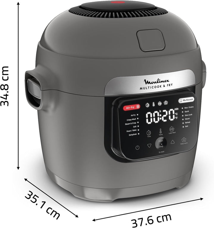 Moulinex Multicook & Fry, Multikocher & Integrierter Airfryer, 12 Programme, Kochen auf 2 Ebenen, ve