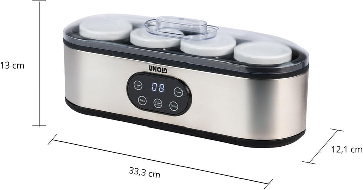 Unold Joghurtbereiter Jogi | 4 Behälter à 180 ml für hausgemachten Joghurt | Einfache Joghurtbereitu
