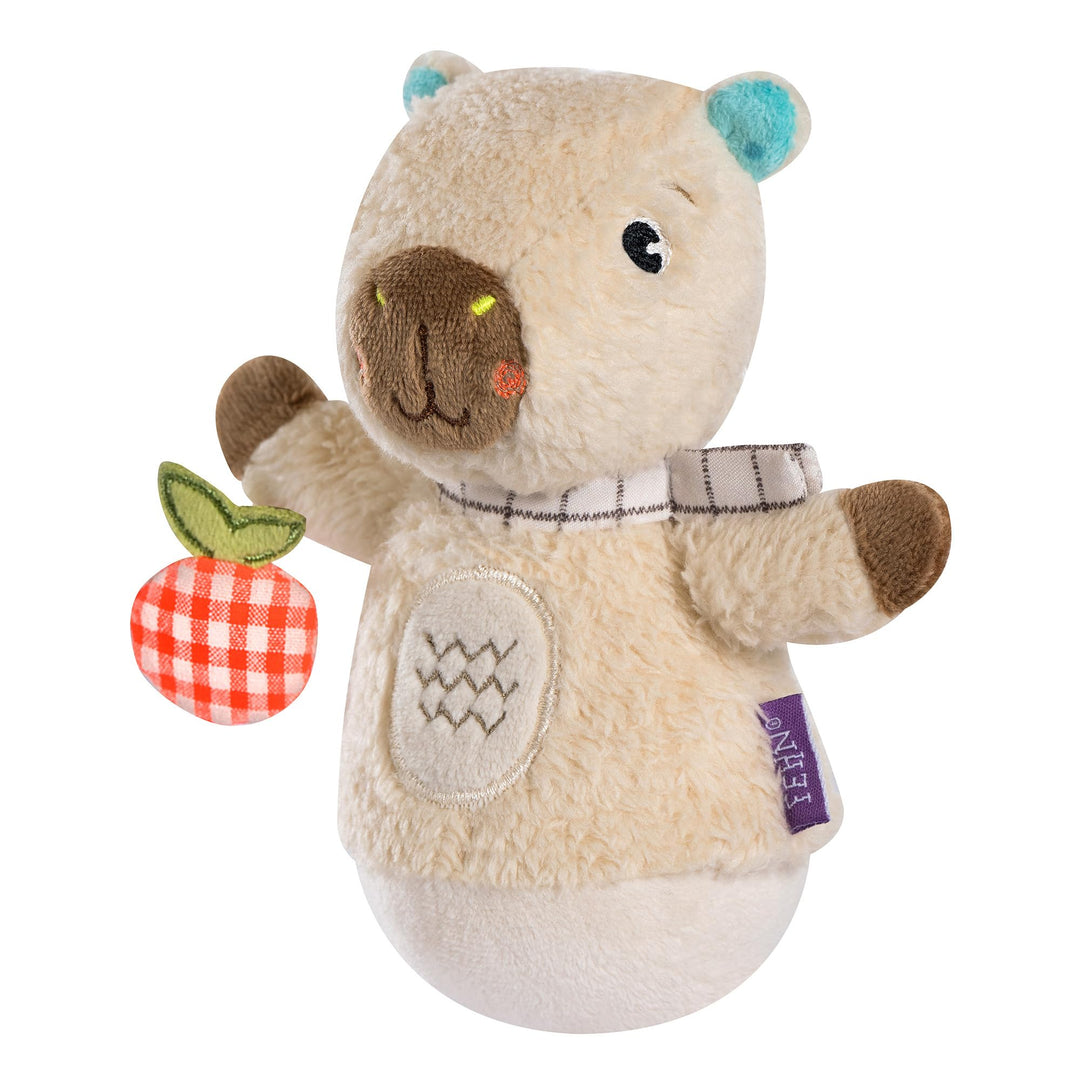 Fehn Mini-Stehauf Capybara Clara – Lustiges Motorikspielzeug zum Greifen, Tasten, Fühlen und Stupsen
