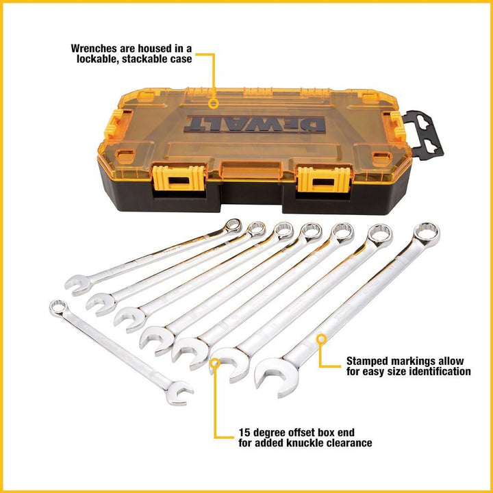 DEWALT Ringmaulschlüsselsatz, metrisch, 8-teilig (DWMT73810) Metrisches Schraubenschlüssel-Set, Metr