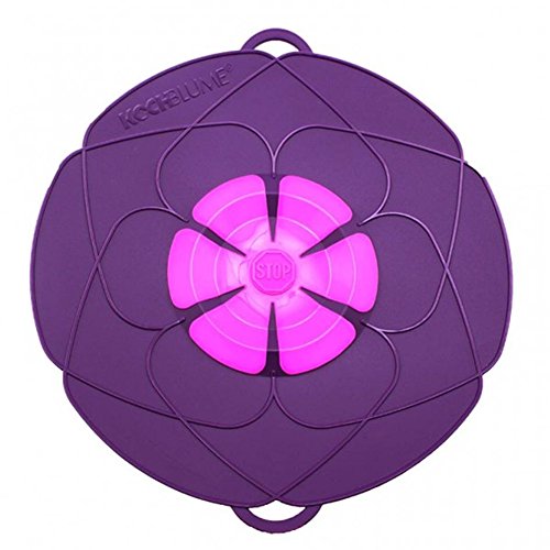 Kochblume L Ø14-24cm | Silikon Überkochschutz | Spritzschutz | Universaldeckel | Premium-Silikon | H