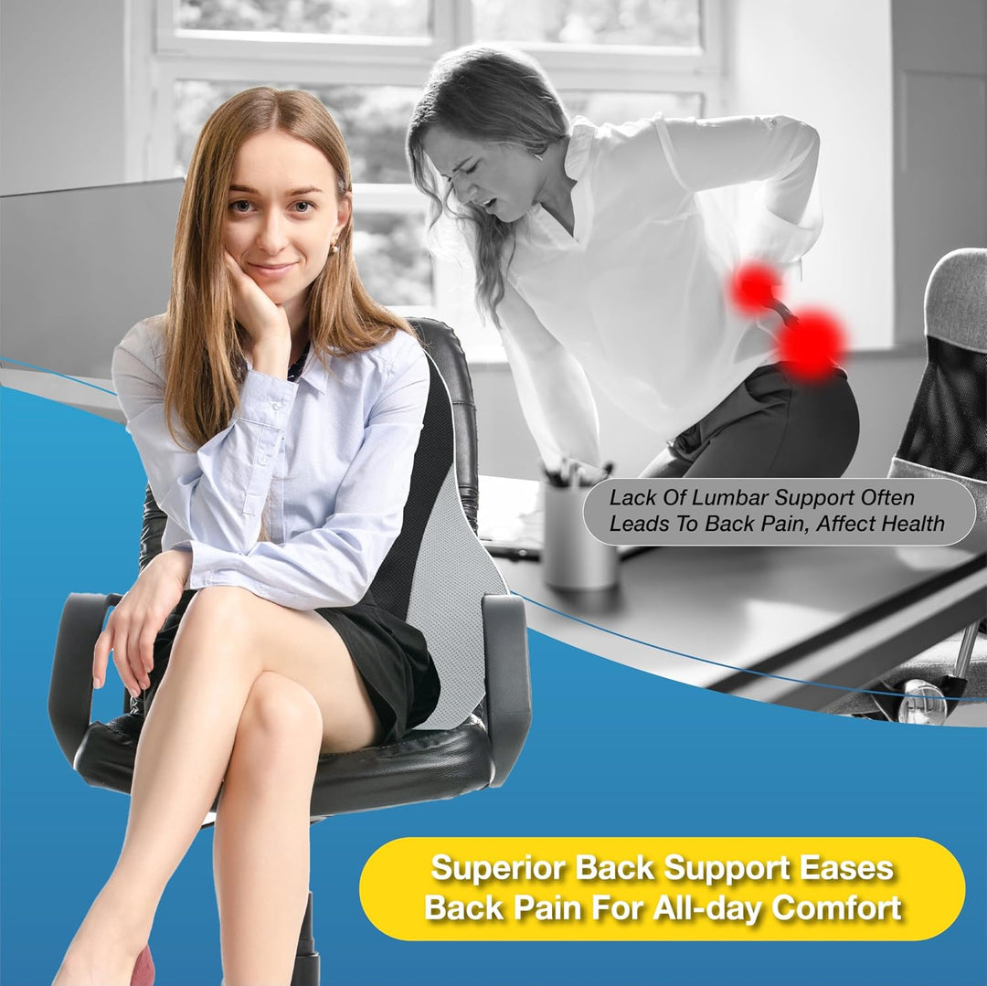Lofty Aim Lendenwirbelstützkissen für Bürostuhl, ergonomisches Memory-Schaum-Lendenkissen zur Linder