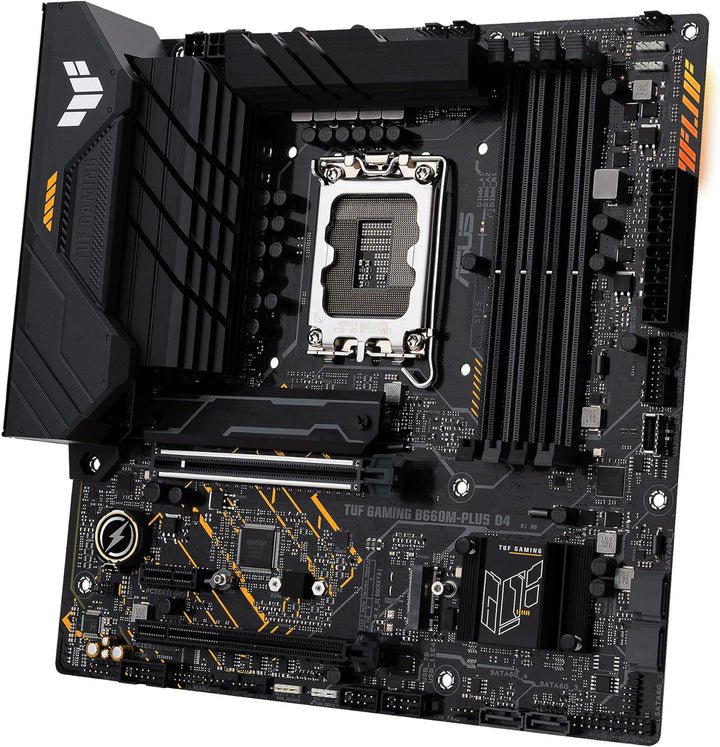 ASUS TUF GAMING B660M-PLUS D4 Mainboard Sockel Intel LGA 1700 (Intel B660, mATX, DDR4 Speicher, PCIe