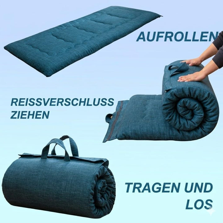 MAXYOYO Tragbare Faltbare Futon -Matratze, Hypoallergene Stoff- Und Speicherschaummatratzenpads Mit