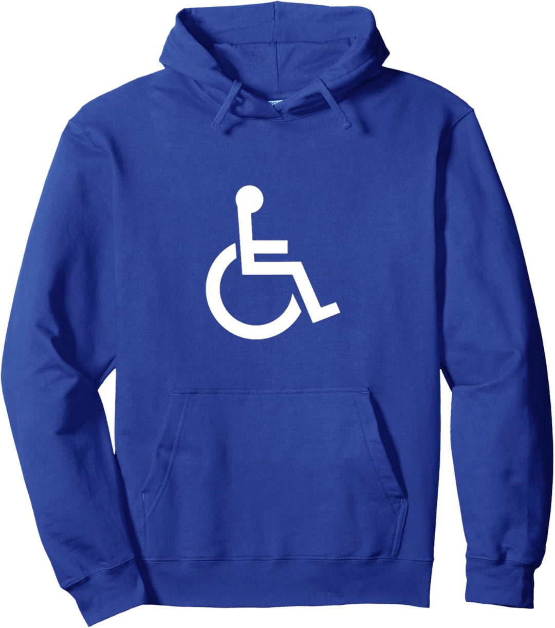 Klassisch-blaues-weisses-Behinderten-Symbol Pullover Hoodie