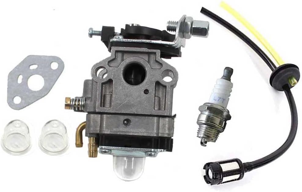 HURI Vergaser & Zündkerze & Benzinfilter kit passend für AL-KO Alko Motorsense Freischneider BC410 B