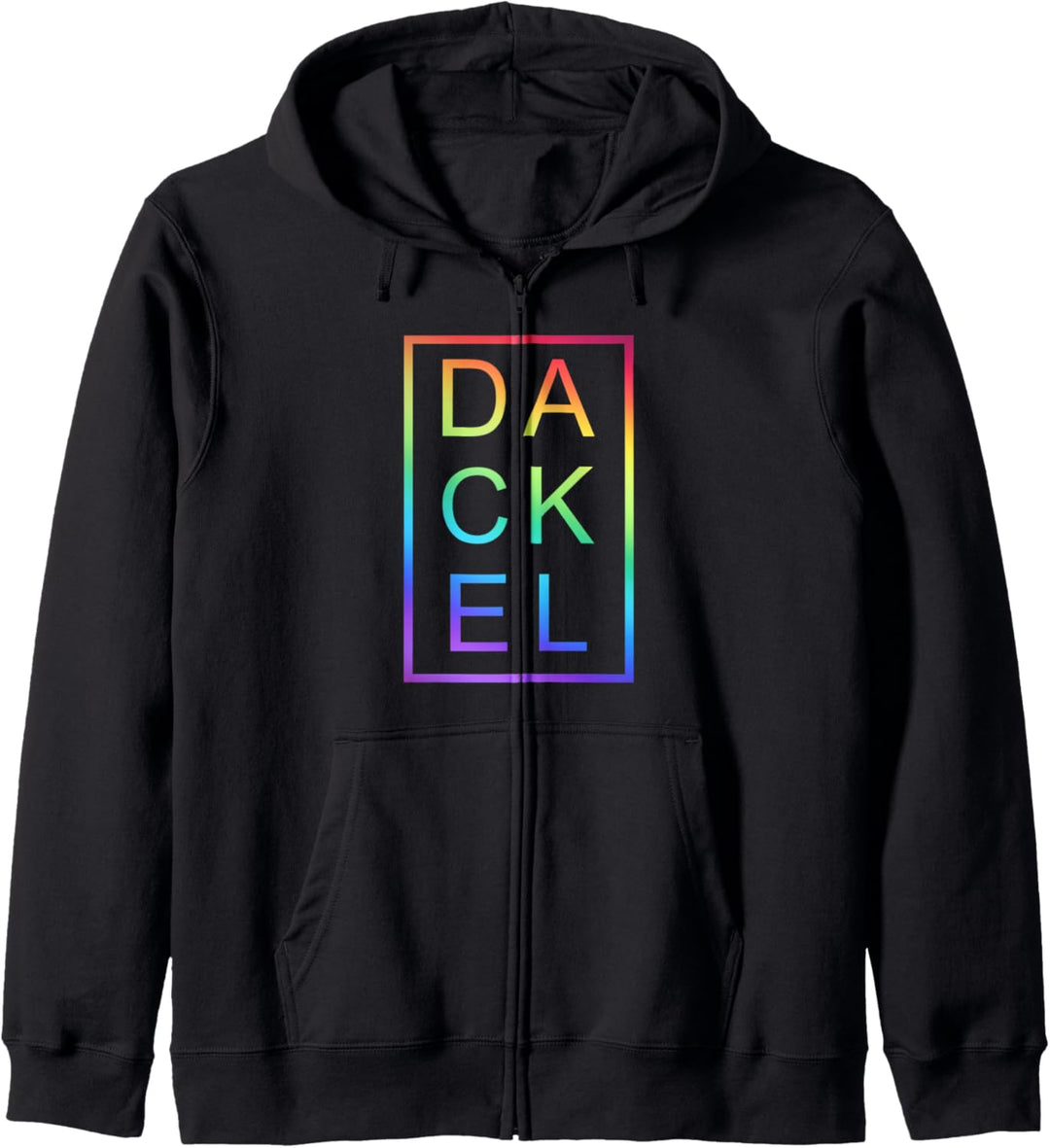 Bunte Schrift DACKEL Kapuzenjacke