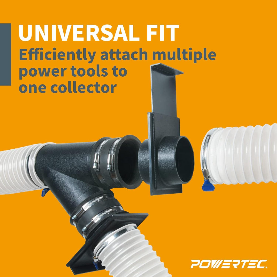 POWERTEC 70133V 6,4 cm Blast Gate für Vakuum 10,2 cm, 6 Stück, 10,2 cm, 6 Stück