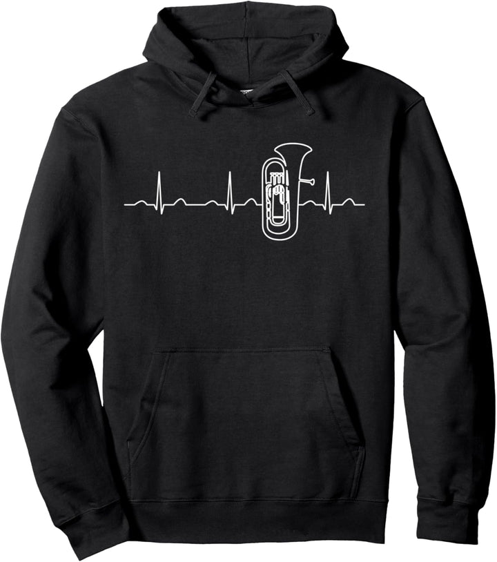 Heartbeat Euphonium Apparel, Euphoniumistische Jazzmusik Pullover Hoodie