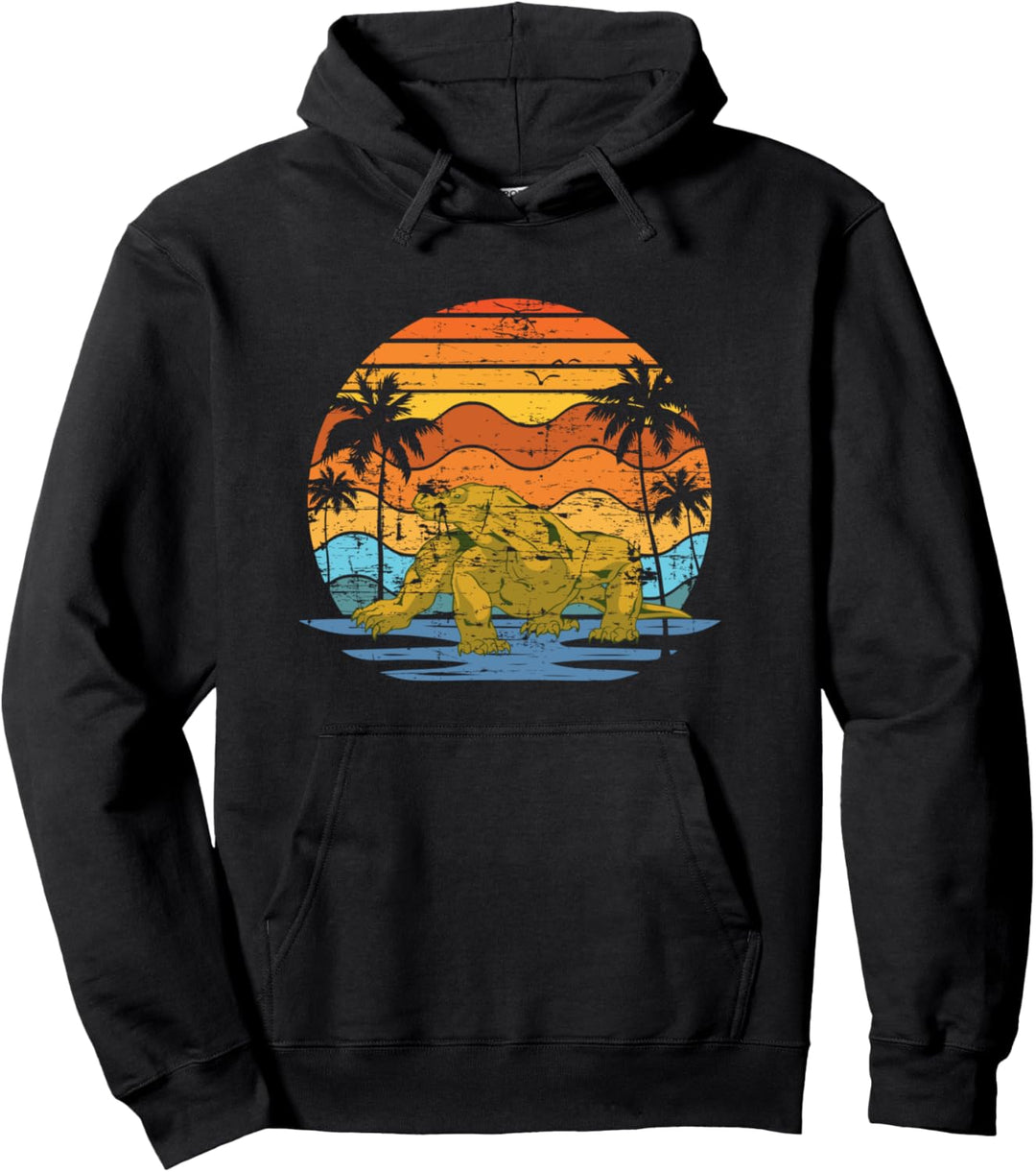 Tropischer Sommerurlaub Indonesien Waran Reptil Komodowaran Pullover Hoodie