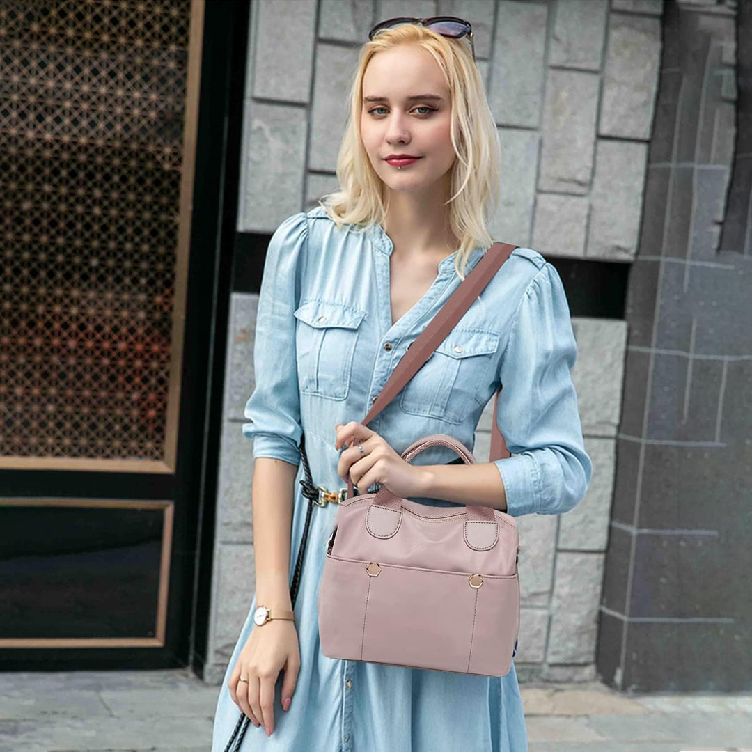 PORRASSO Damen Umhängetasche Mode Schultertasche Frauen Nylon Handtasche Multifunctional Reisen Schu
