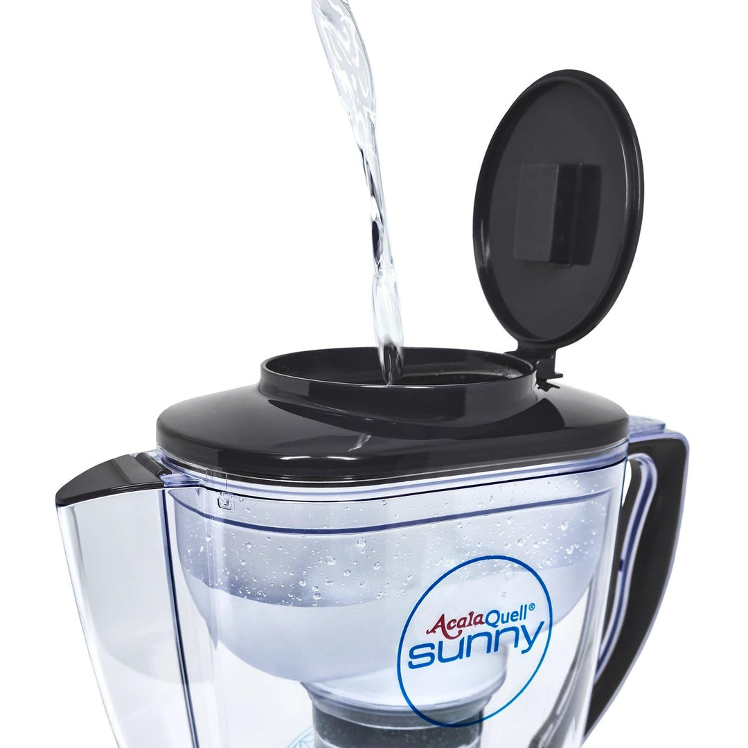 Wasserfilter AcalaQuell Sunny | Anthrazit | Kannenfilter - mit extra gutem Griff | Höchste Filterlei
