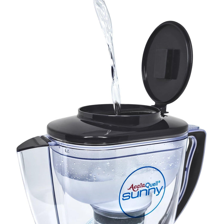 Wasserfilter AcalaQuell Sunny | Anthrazit | Kannenfilter - mit extra gutem Griff | Höchste Filterlei