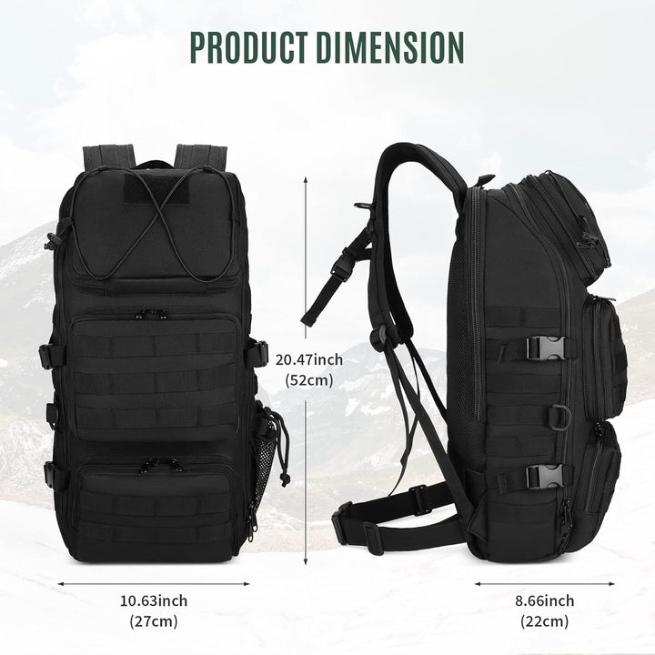 Molle Rucksack Herren Wanderrucksack Taktischer Backpack Schulrucksack 900D Nylon Mehrere Tasche Day