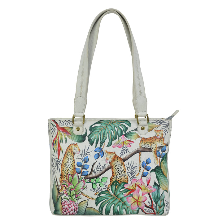 Anuschka Women's Messenger bag aus Echtleder, klein ?Handbemalte Handwerkskunst | Floral Charm