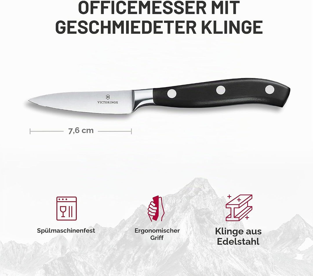 Victorinox, Grand Maître, Profi Officemesser, Extra Scharfe Klinge, gerader Schliff, 8 cm, Robuster