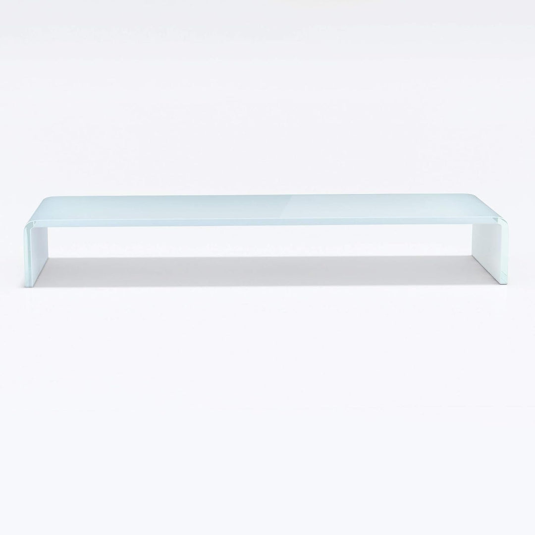 bijon TV Aufsatz Glas Bildschirm-Erhöhung | PC Monitor-Erhöhung, Schreibtisch-Aufsatz für Laptop Erh