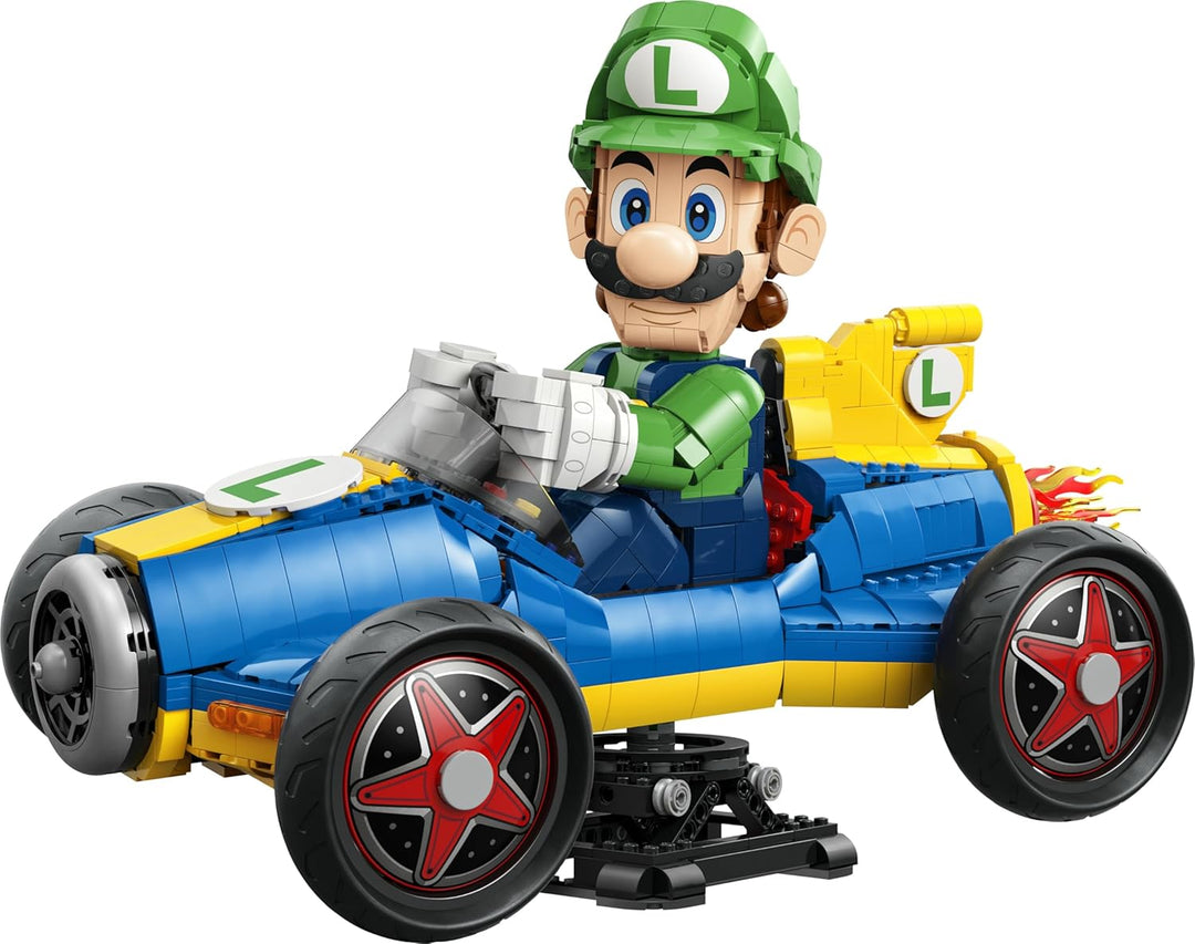 LEGO Super Mario: Mario Kart: Luigi & Turboflitzer - Nintendo Figur und Auto Modellbau für Erwachsen