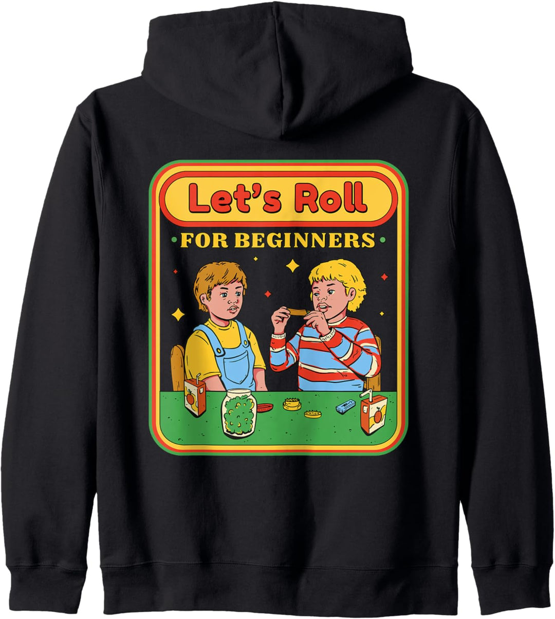 Let's Roll Fake Vintage Kinderspiel Tee Kapuzenjacke