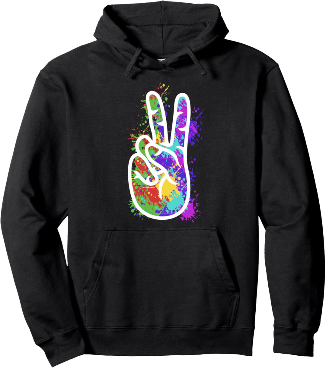 Frieden - Hand - bunt - farbig - Weltfrieden - abstrakt Pullover Hoodie