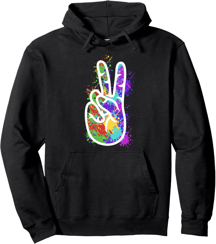 Frieden - Hand - bunt - farbig - Weltfrieden - abstrakt Pullover Hoodie