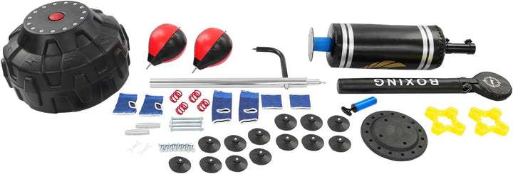 4 In 1 Punchingball &amp; Boxsack Stehend 160-210cm Höhenverstellbar Box Training mit 2 Speedbälle, 360°