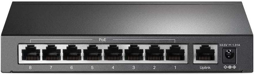 TP-LTinte 9-Port 10/100Mbps Desktop-Switch mit 8-Port PoE+ 9 Gibabit ports|65W 8xPoE+, 9 Gibabit por