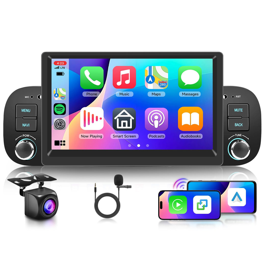 2G+64G Rimoody Android Autoradio für FIAT Panda 2013-2020 7 Zoll Touchscreen Stereo Auto mit Wireles