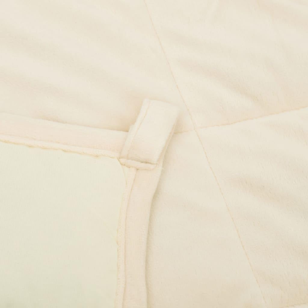 Homgoday Gewichtete Decke Creme hell 200 x 225 cm 13 kg Stoff, Möbel warme und bequeme Decke, hochwe