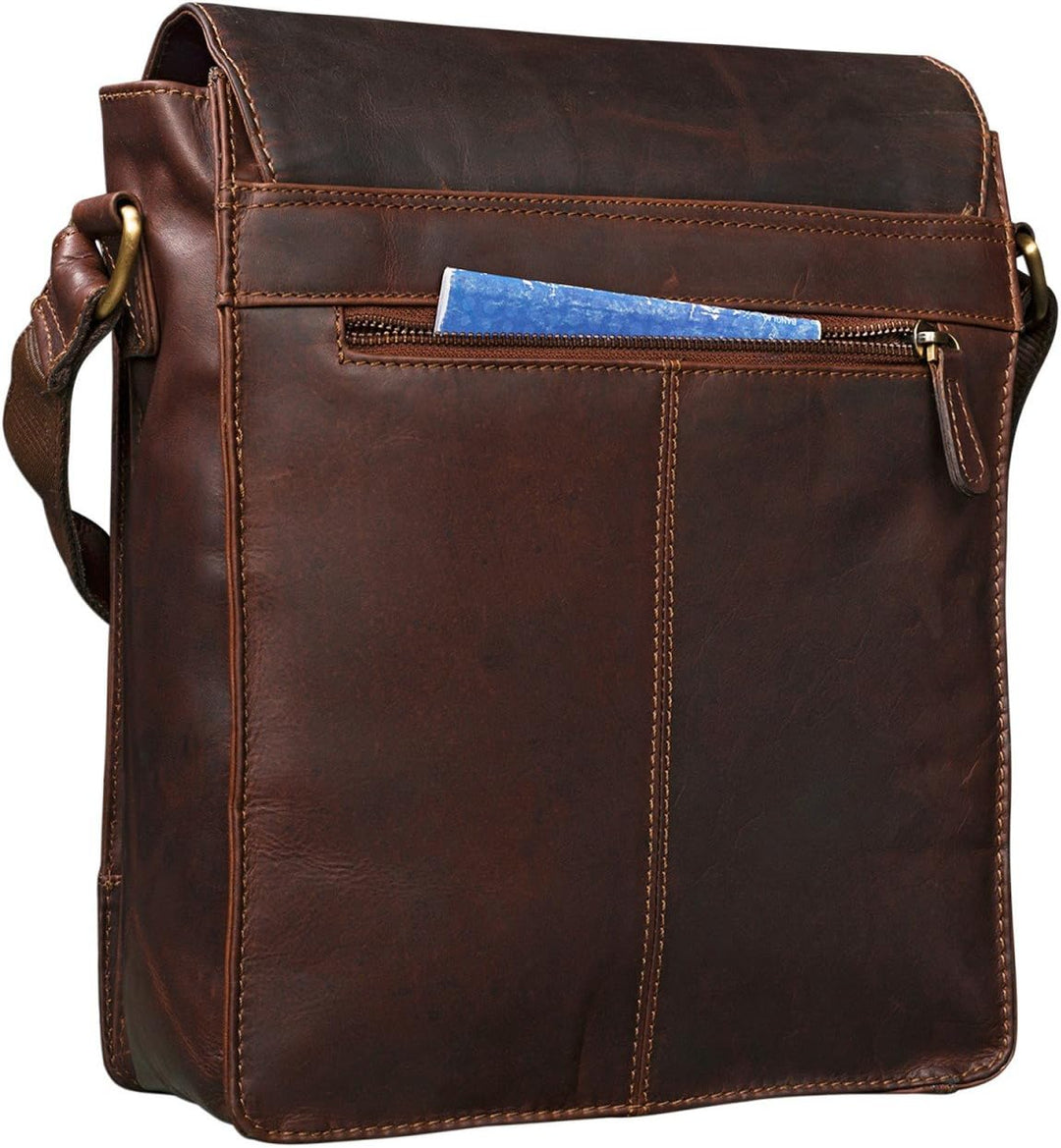 STILORD Lars Vintage Umhängetasche Leder Herren Hochformat für 13,3 Zoll Tablet MacBooks und iPad Sc