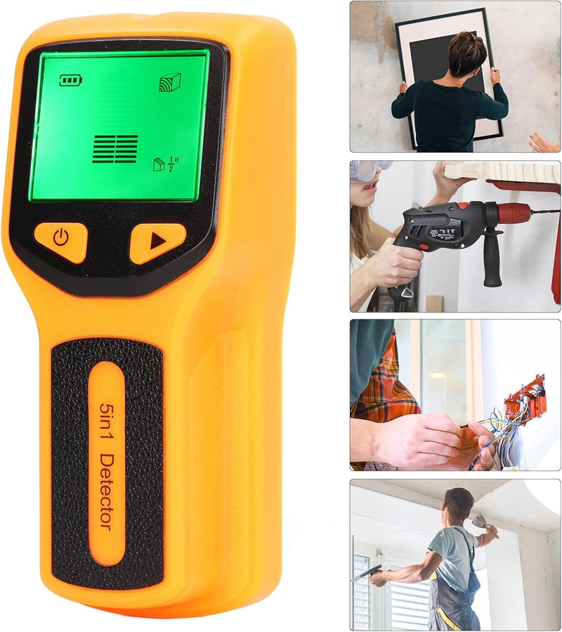 5 in 1 Stud Finder Wall Scanner LCD Display Edge Center Detector für Holz-Wechselstrom-Draht-Metalle