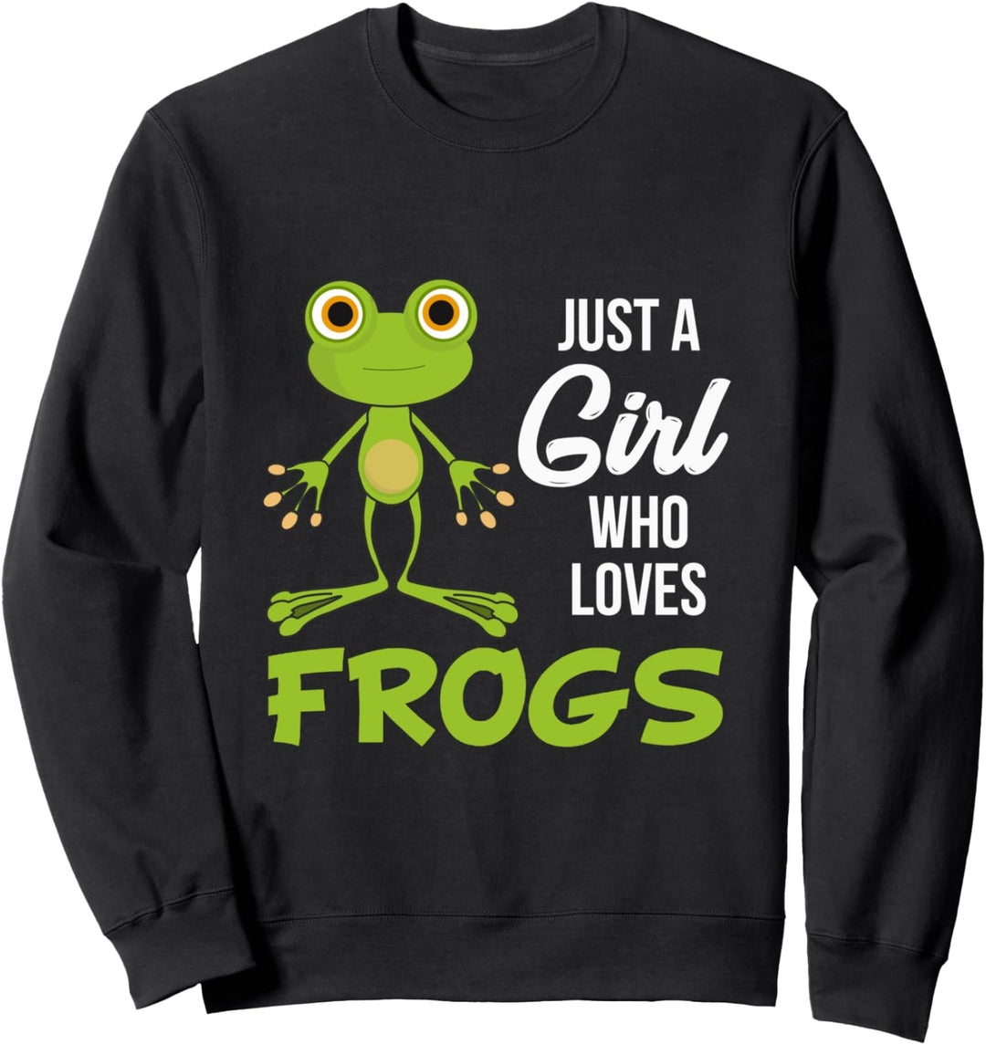 Just A Girl Who Loves Frogs - Cute Green Frog Sweatshirt