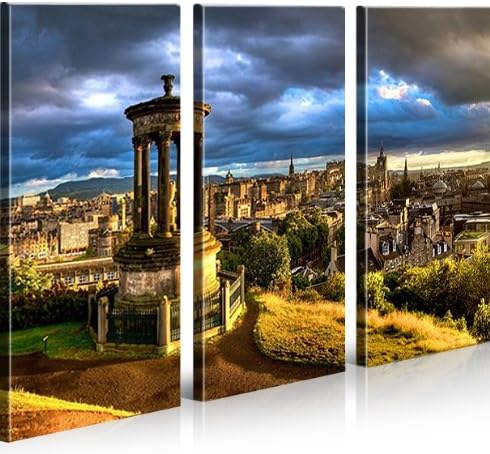 islandburner Bild Bilder auf Leinwand Edinburgh Schottland XXL Poster Leinwandbild Wandbild art up y