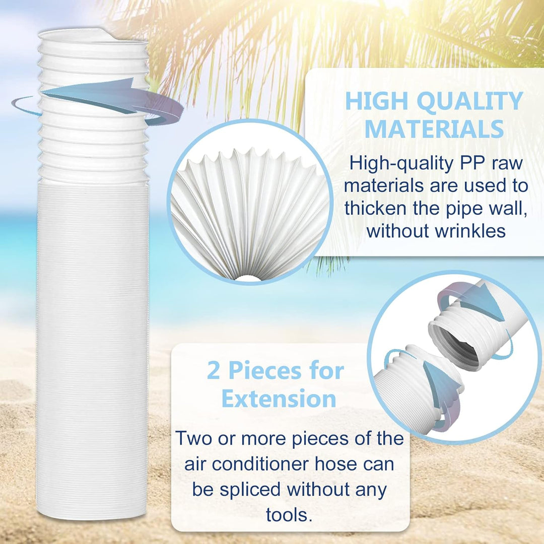 Abluftschlauch 150mm /130mm, PVC Flexibel Abluftschlauch Klimagerat,Klimaanlage Schlauch HitzebestäN