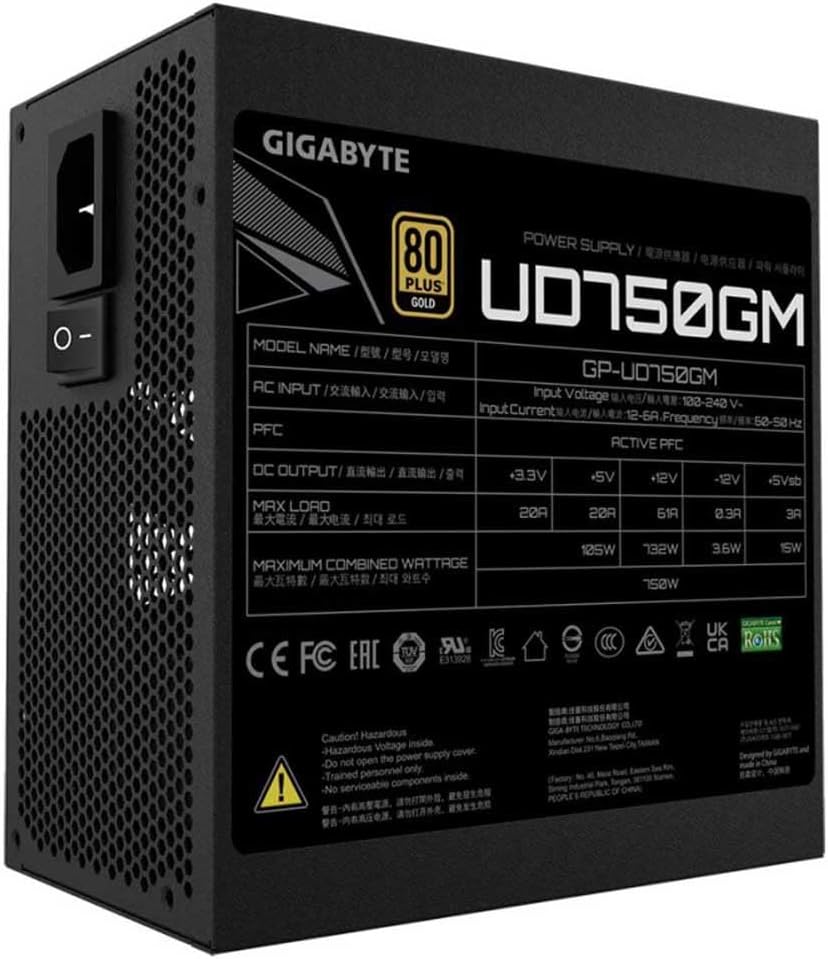 Gigabyte GP-UD750GM Power Supply Unit 750 W 20+4 pin ATX ATX Black