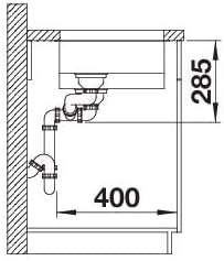 BLANCO SOLIS 340/180-U | Edelstahl | Einbauart: Unterbau | Hauptbecken rechts | ohne Ablauffernbedie