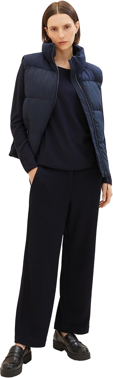TOM TAILOR Damen Basic Pullover mit Struktur 3XL 30025-navy Midnight Blue, 3XL 30025-navy Midnight B