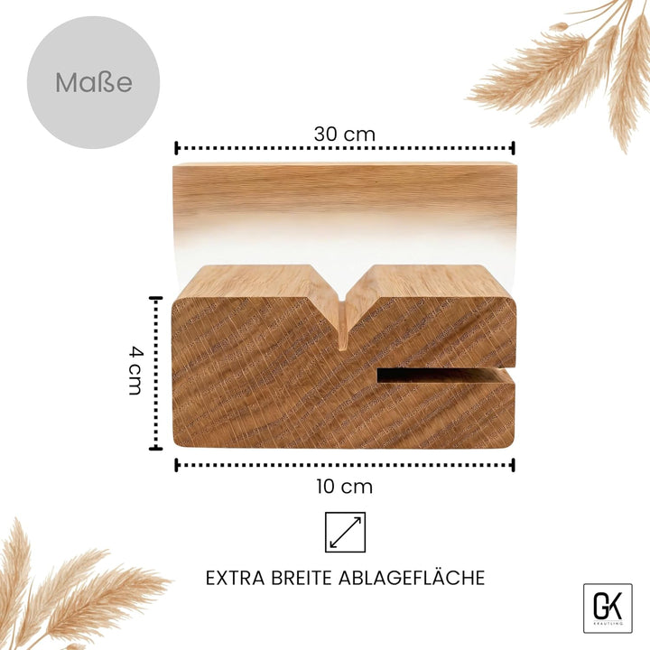 GK KRAUTLING | Schlüsselbrett MAGNETISCH aus Holz, modern | Eiche | Schlüssel Organizer | Schlüsselb