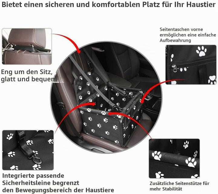 MENGQI Hundeautositz - Wasserdicht Atmungsaktiv Haustier-Matte für Sicherheit im Auto - Waschbar Mat