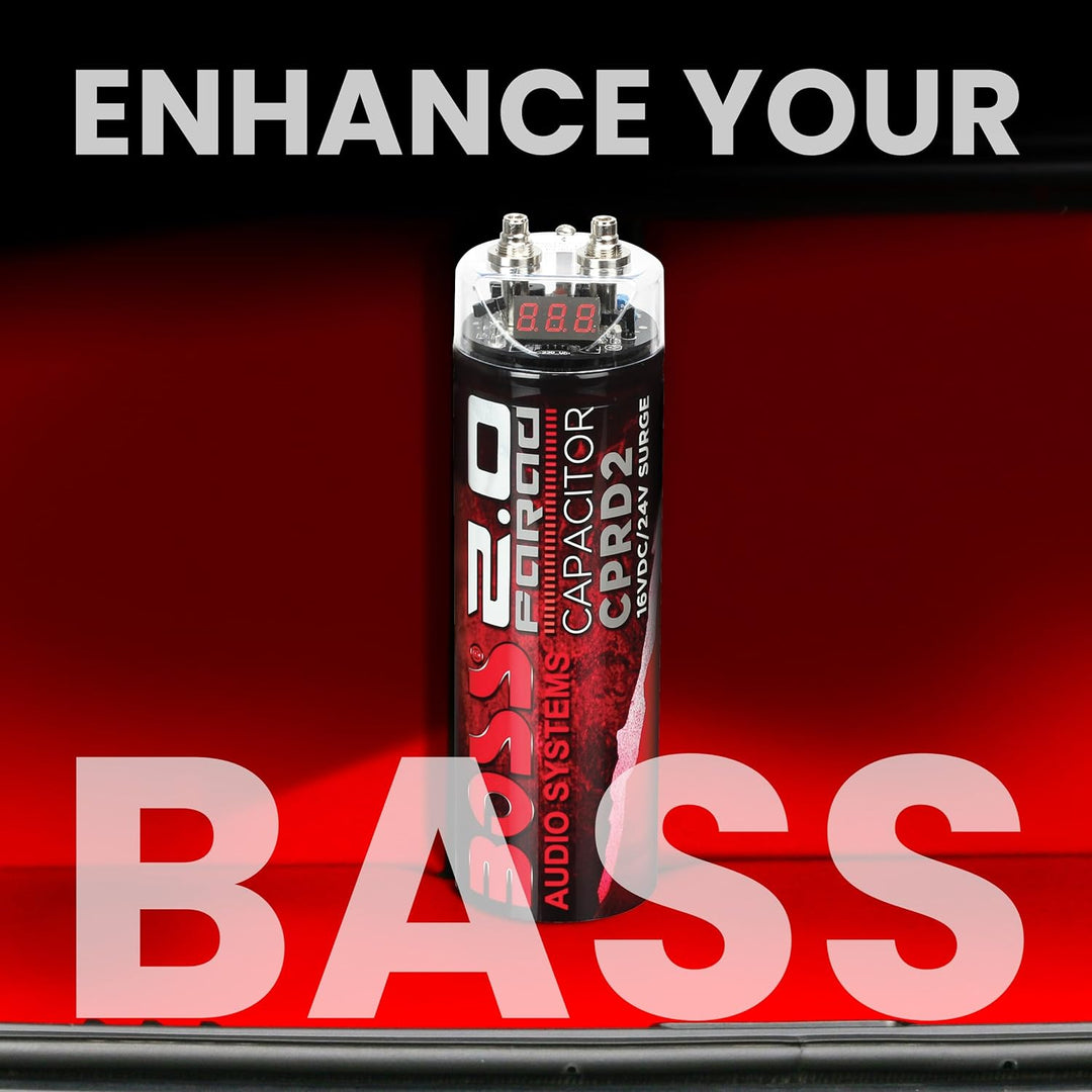 BOSS AUDIO CPRD2 2 Farad Kondensator Standardverpackung, Standardverpackung