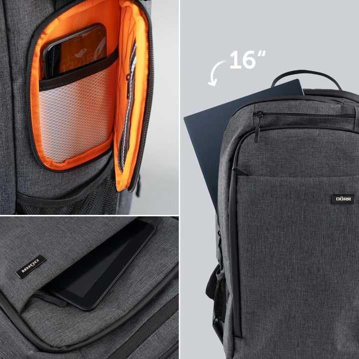 DÖRR Fotorucksack Prag Pro 20L & Prag Go 16L, Wasserdicht, Kamera-Rucksack, 16 Zoll Laptopfach, Spie