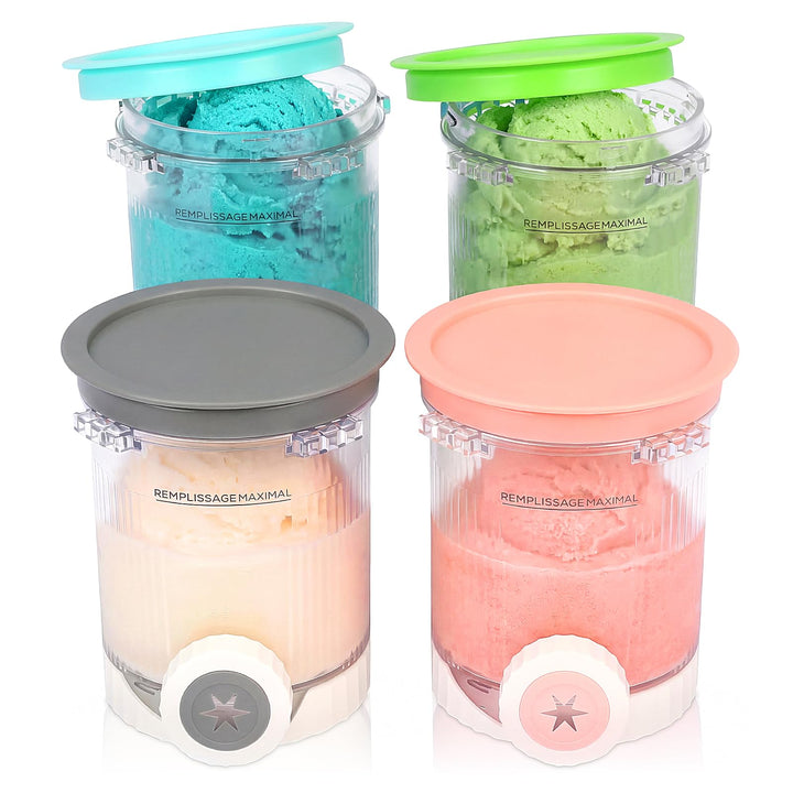 GFTIME 4 Stück Eisbehälter für Ninja Swirl by CREAMi NC700 NC701 NC701EU/NC701UK, 480 ml Behälter mi
